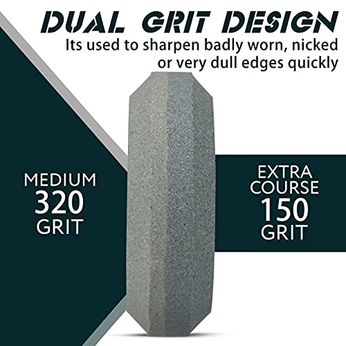 NedFoss Axe/Hatchet Sharpening Puck Whetstone Knife Sharpening Stone, Dual Grit Multi-Purpose Sharpener with Sheath - Image 3