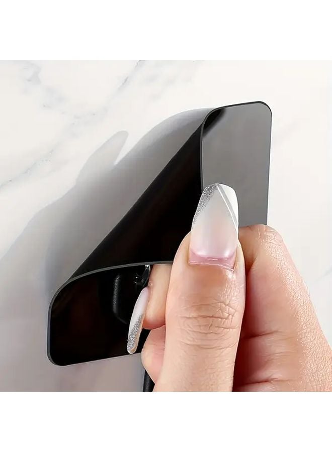 10 Pack Black Self Adhesive Wall Hooks Heavy Duty Waterproof For Home Organization - Image 4