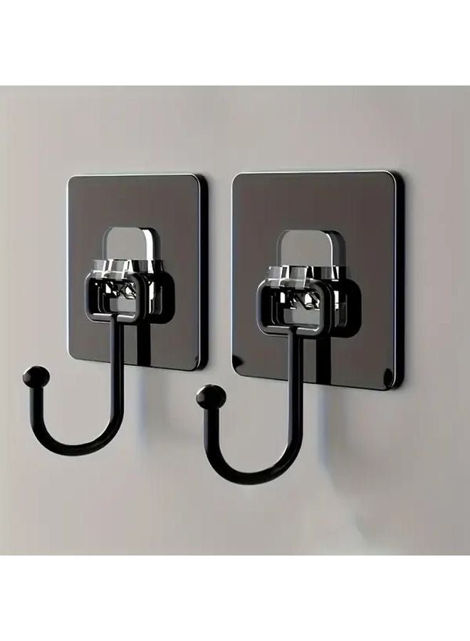 10 Pack Black Self Adhesive Wall Hooks Heavy Duty Waterproof For Home Organization - Image 5