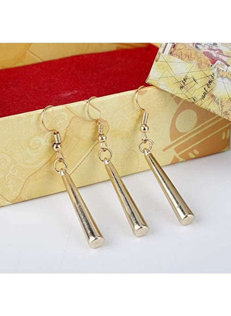 Generic One Piece Zoro Earrings Gold Clip On Anime Earrings Cosplay Earrings  - Image 4