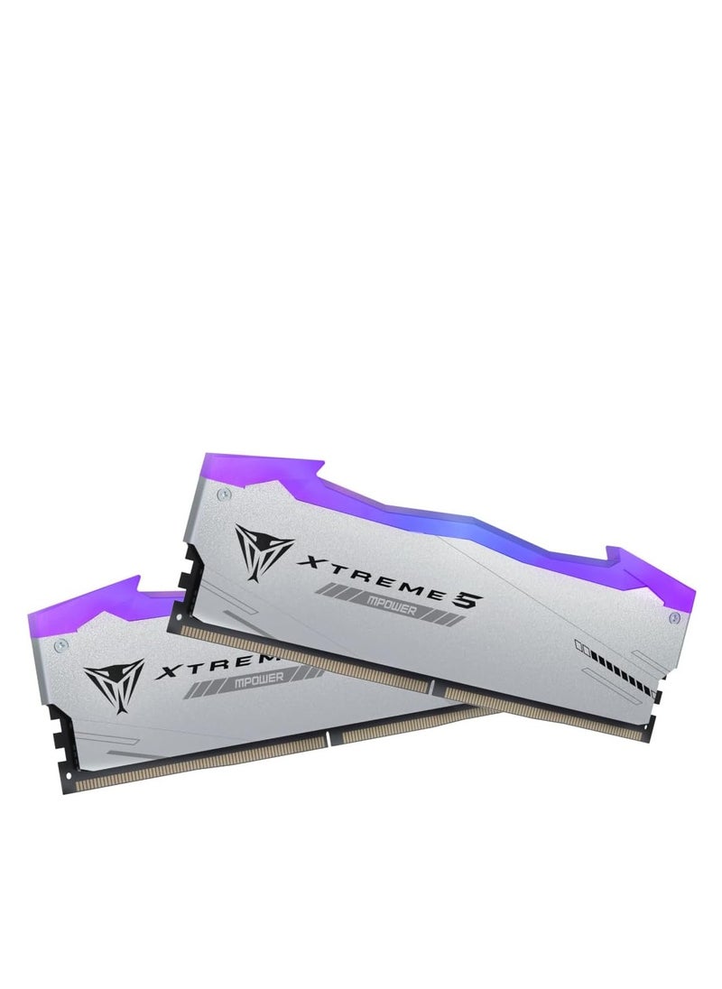 باتريوت ذاكرة الوصول العشوائي Viper Xtreme 5 MPOWER DDR5 RGB RAM بسعة 32 جيجابايت (2 × 16 جيجابايت) وسرعة 6400MT/s،  CL32، نوع UDIMM، مصممة لأجهزة الكمبيوتر المكتبية المخصصة للألعاب –  PVXR532G64C32KM  - Image 2