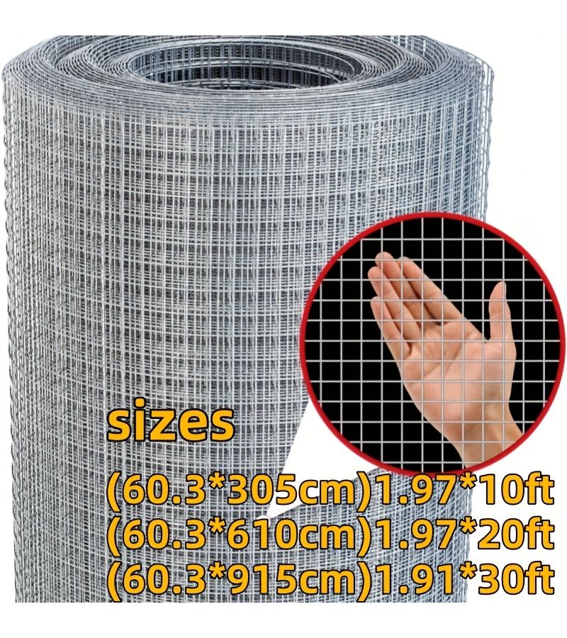Galvanized Welded Hardware Fabric 1.97x20ft Chicken Wire for Garden Pest Prevention - Image 4