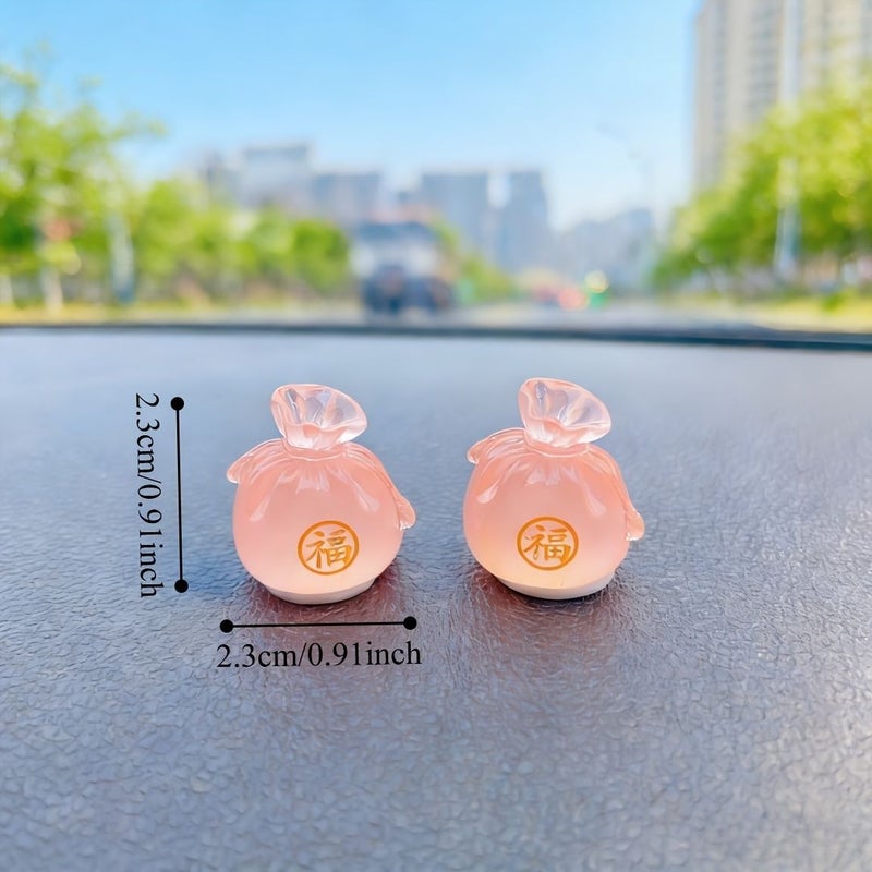 Pink 2Pcs Driving Alignment Aid Balls with Base Stickers Easy Install - Image 3