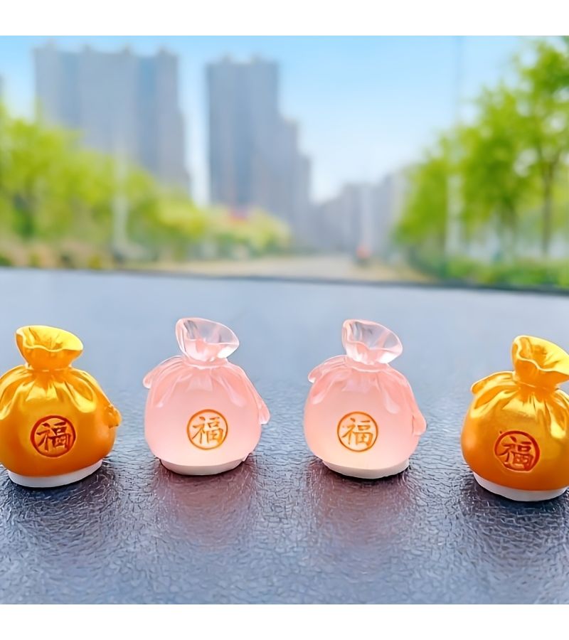 Pink 2Pcs Driving Alignment Aid Balls with Base Stickers Easy Install - Image 1
