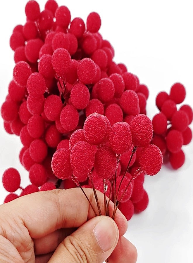 YOOHUA 300PCS 12mm Artificial Holly Berries, Artificial Berry, Mini Frosted Fruit Holly Berries for Christmas Tree Decorations Crafts Party Wedding Holiday Season Winter Décor Home Decor - Image 3