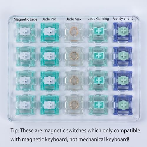 Gateron Magnetic Keyboard Switches Tester - Jade Max Pro Genty Gaming Switches for Magnetic Gaming Keyboard (20PCS) - Image 2