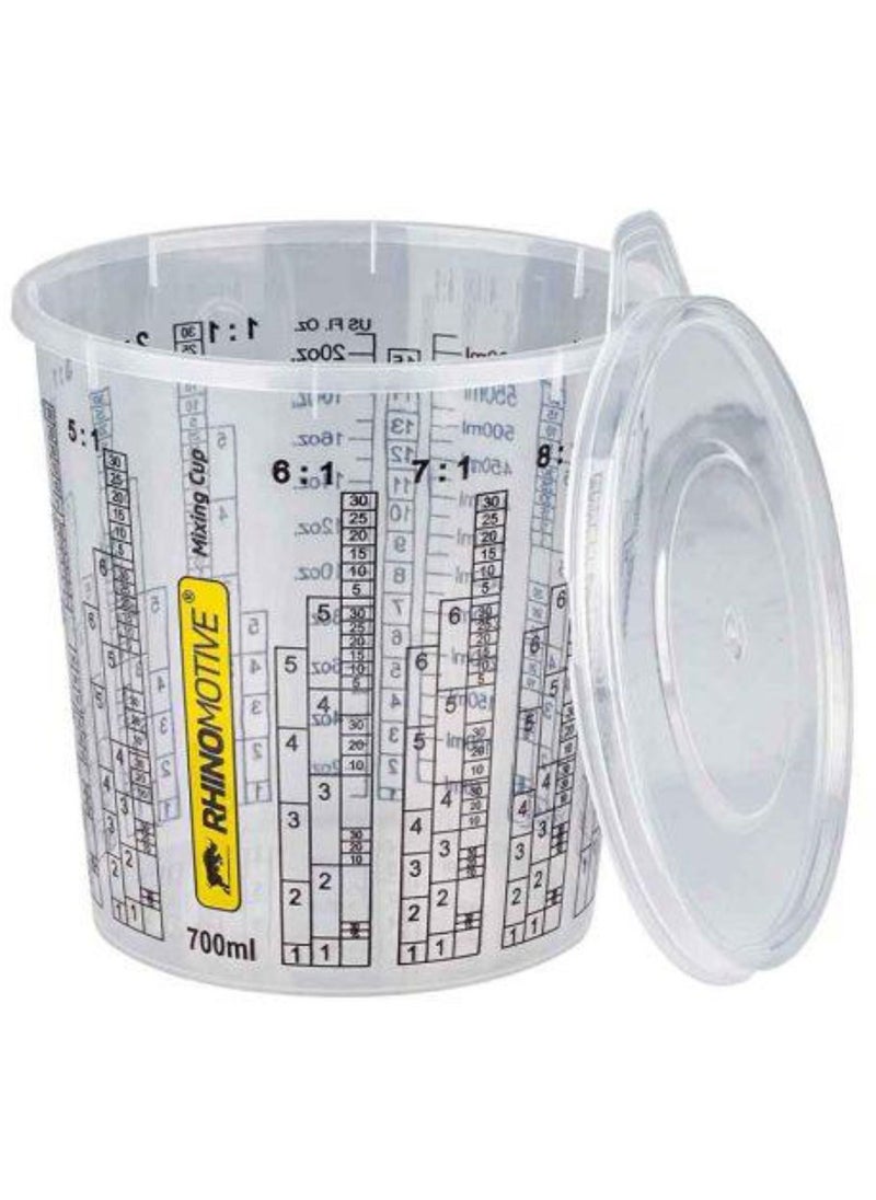 RHINOMOTIVE RHINOMOTIVE- Expert Paint Mixing Cups 700ML 200 Cups and 16 Lids  - Image 1