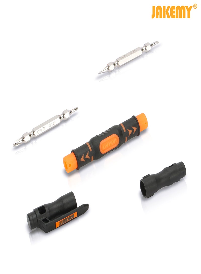 JAKEMY 3 in 1 Portable Double-head Bits Screwdriver Pen with Magnetic Two Way Slotted and Phillips Bits Screw-driver Bits Screw Driver DIY Repair Tool Kit Maintenance for Glasses Watch Small - Image 4