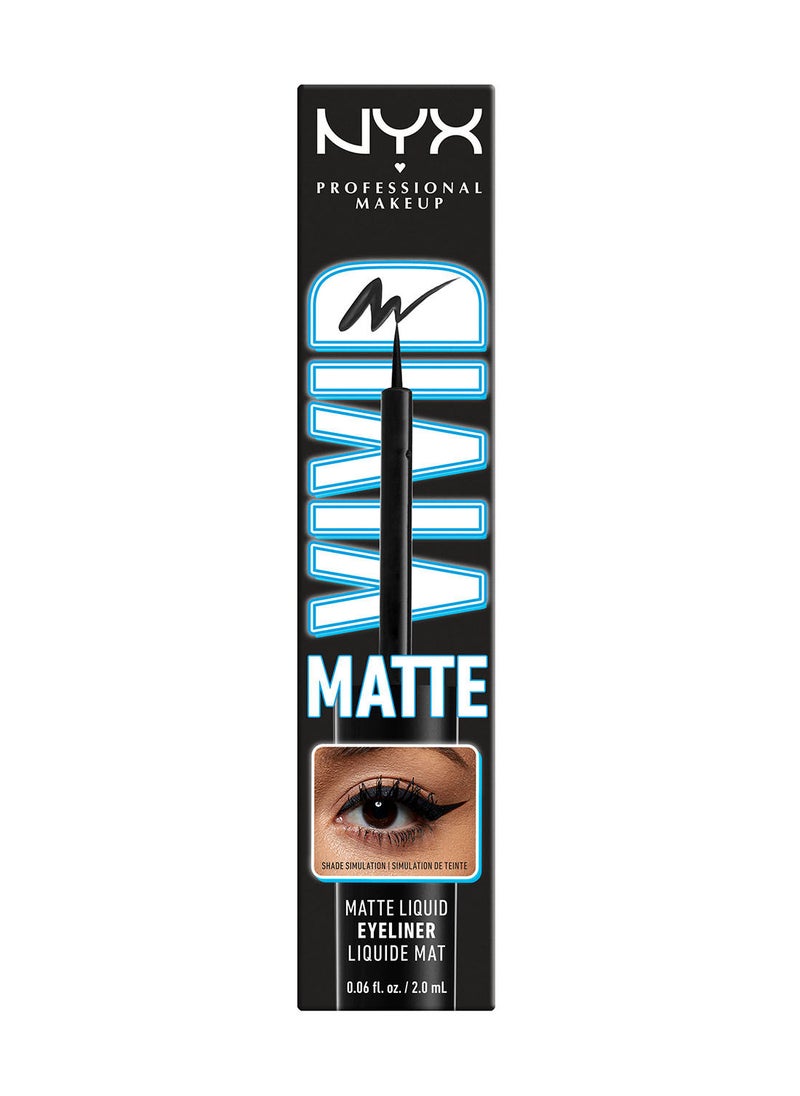 NYX PROFESSIONAL MAKEUP - قلم تحديد سائل Vivid Matte - أسود - Image 1