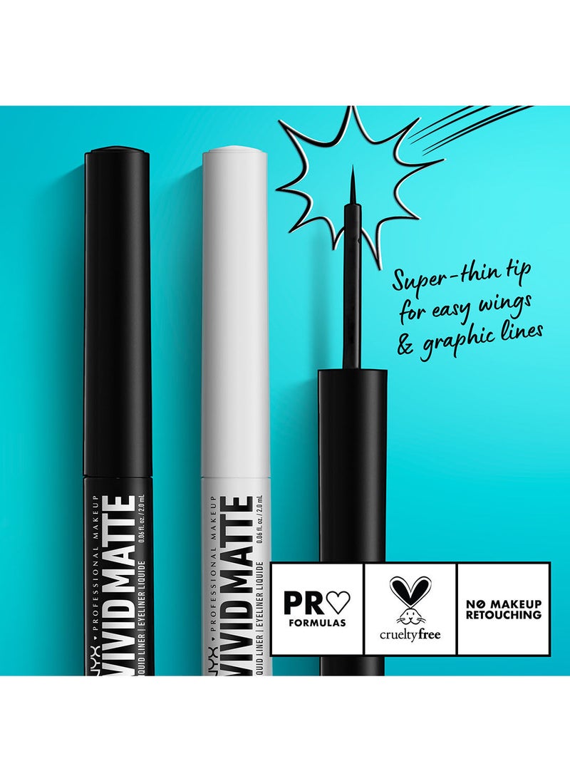 NYX PROFESSIONAL MAKEUP - قلم تحديد سائل Vivid Matte - أسود - Image 1