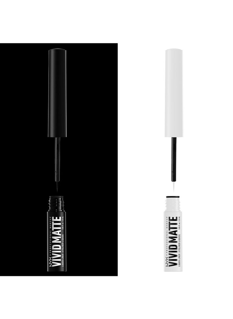 NYX PROFESSIONAL MAKEUP - قلم تحديد سائل Vivid Matte - أسود - Image 1