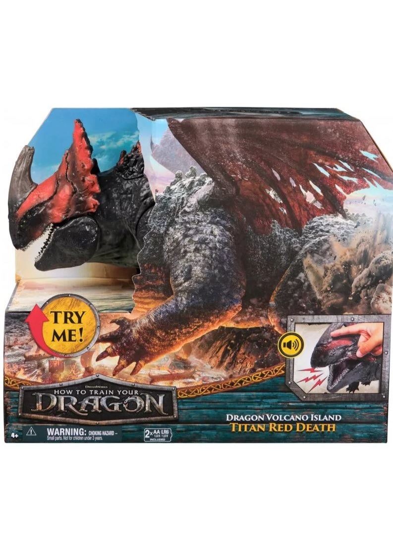 How to Train Your Dragon جزيرة بركان التنين - تمثال معركة الموت الأحمر الملحمية مقاس كبير - Image 1