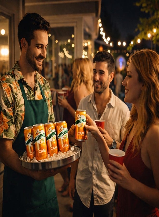 Pepsi Mirinda Huong Cam Orange Flavoured Carbonated Soft Drink (Pack of 12) 320ml Can By COUGAR, Refreshing Fizzy Citrus Soda, Sweet & Tangy Sparkling Beverage, Ready to Serve Chilled, Single Serve Drink for Parties, Picnics & Everyday Refreshment - (Imported-VIET) - Image 5