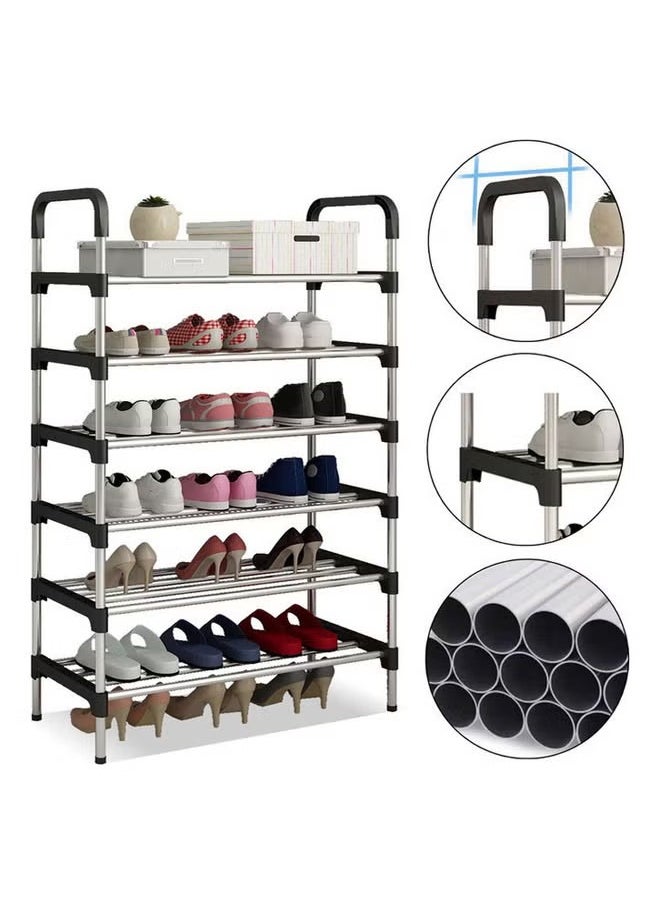 Generic 6-Layer Storage Shoe Rack Black 110x60x30cm  - Image 3