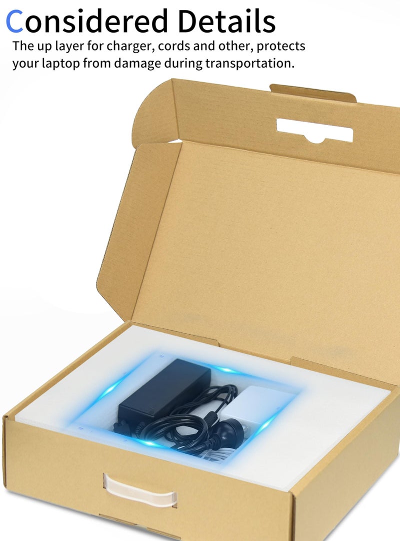 SOUNDANCE Laptop Box with Protection Foam, Handmade Laptop Sleevess, Cardboard Laptop Shipping Box, Secure Mailer Box for up to 17.3 Inches Notebook Computer - Image 5