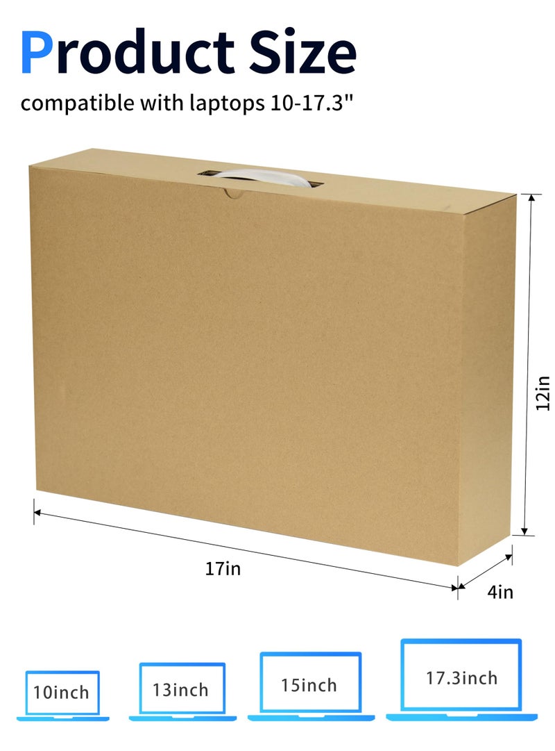 SOUNDANCE Laptop Box with Protection Foam, Handmade Laptop Sleevess, Cardboard Laptop Shipping Box, Secure Mailer Box for up to 17.3 Inches Notebook Computer - Image 2