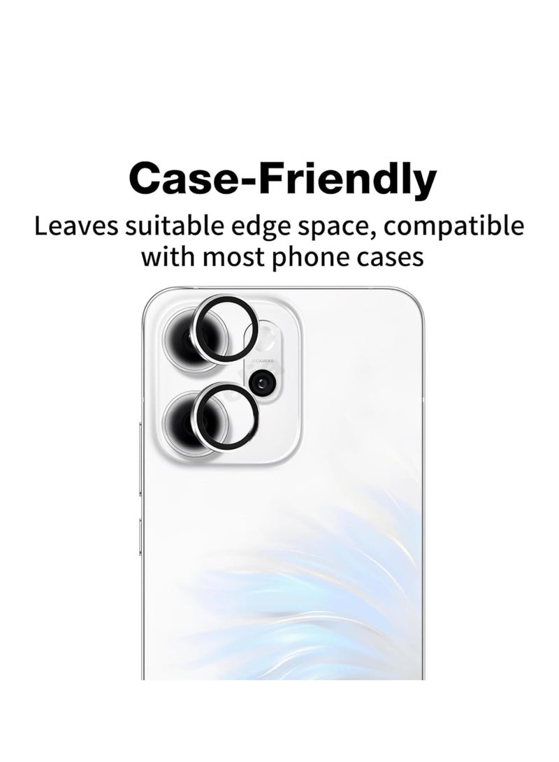 For Oppo Reno 14F 5G Back Camera Lens Glass Protector / Lens Shield / Scratch-Resistant Camera Glass Protector - Silver - Image 4