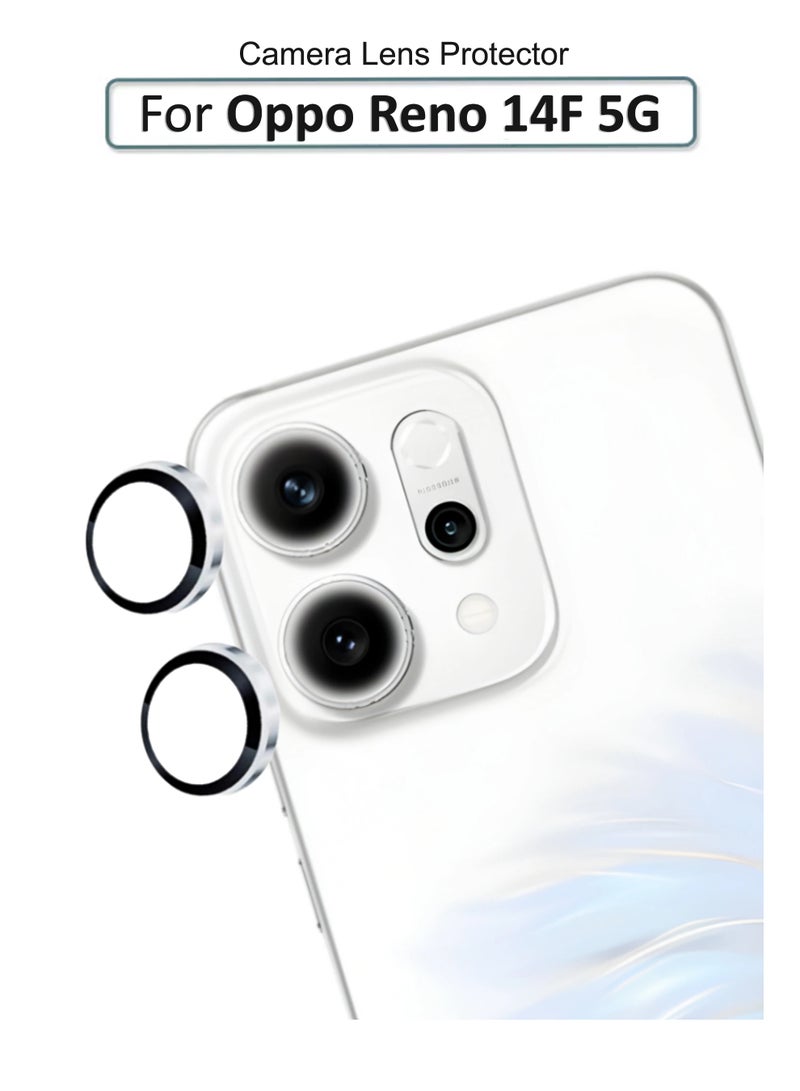 For Oppo Reno 14F 5G Back Camera Lens Glass Protector / Lens Shield / Scratch-Resistant Camera Glass Protector - Silver - Image 1
