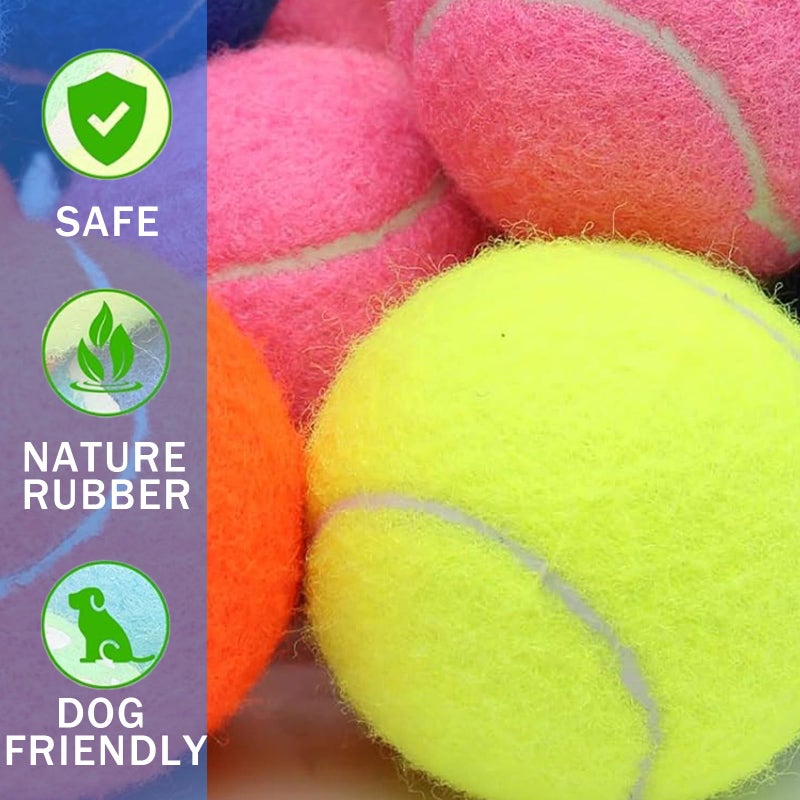 Magicorange Small Tennis Balls, 20 Pack 2 inch Tennis Balls for Dogs, Colorful Easy Catching Pet Dog Playing Ball with Mesh Bag for Easy Transport(Multicolor, 2 inch) - Image 3