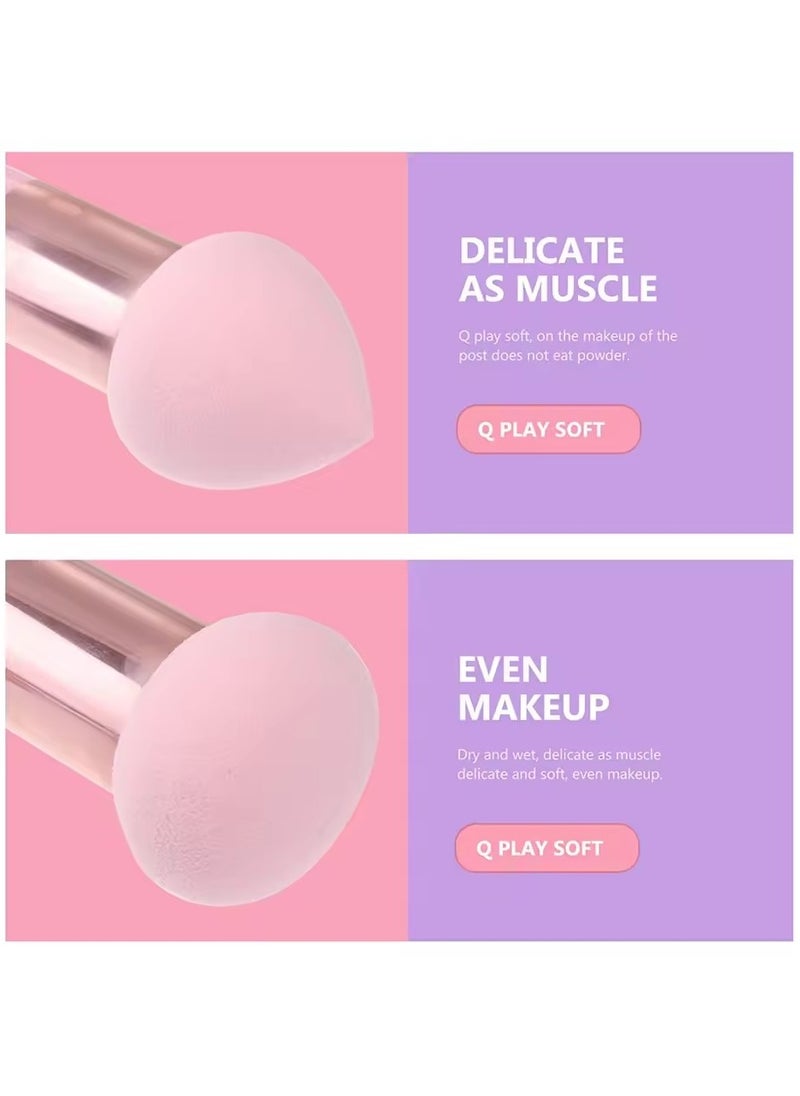 Goolsky 3pcs Women's Foundation Powder Cosmetics Puff Mushroom Head Face Concealer Blender Makeup Brushes with Smooth Handle Beauty Tools  - Image 3