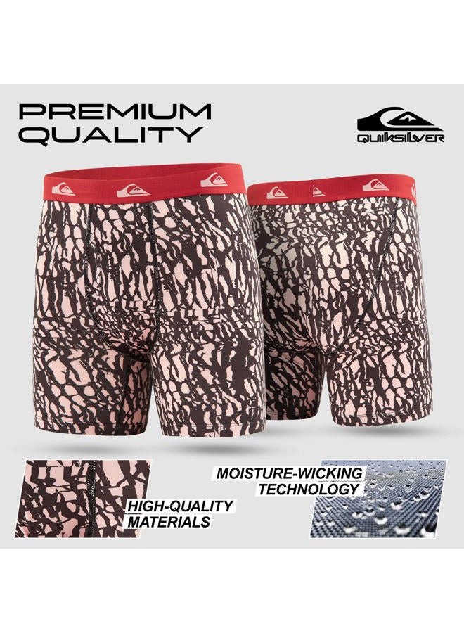 QUIKSILVER Mens Underwear 4 Pack Boxers for Men Supersoft Brushed Polyester Mens Boxer Briefs, Assortment 1, L - Image 4