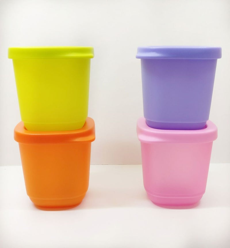 Tupperware 4 pc Small 110 ml Fridge n Take Away Containers Cubix - Image 2