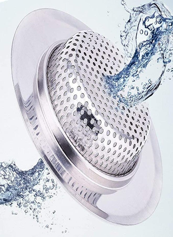 Kienlix Kitchen Sink Strainer Heavy Duty Stainless Steel Strainer Kitchen Drain Basin Basket Filter Stopper Drainer Sink Jali (Pack 2) - Image 2
