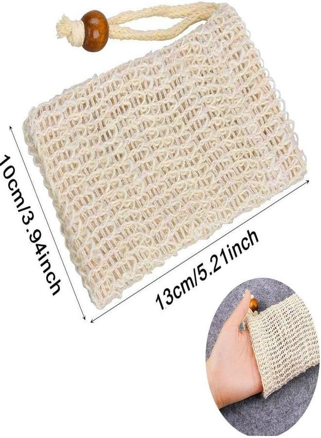 Sopurrrdy 60 Pcs Natural Sisal Soap Saver Bag for Soap Bar Organic Soap Pouch for Exfoliating Lathers and Air Dry Soap Bar Shower Soap Saver Bag - Image 2