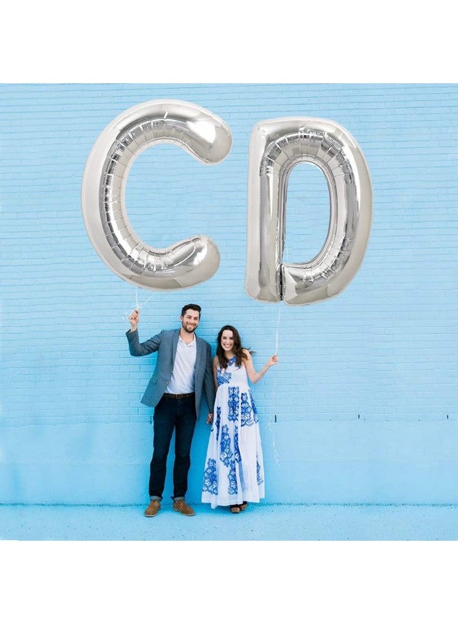 TONIFUL 40 Inch Large Silver Letter C Balloons Helium Balloons,Foil Mylar Big Letter Balloons for Birthday Party Anniversary Supplies Decorations - Image 5
