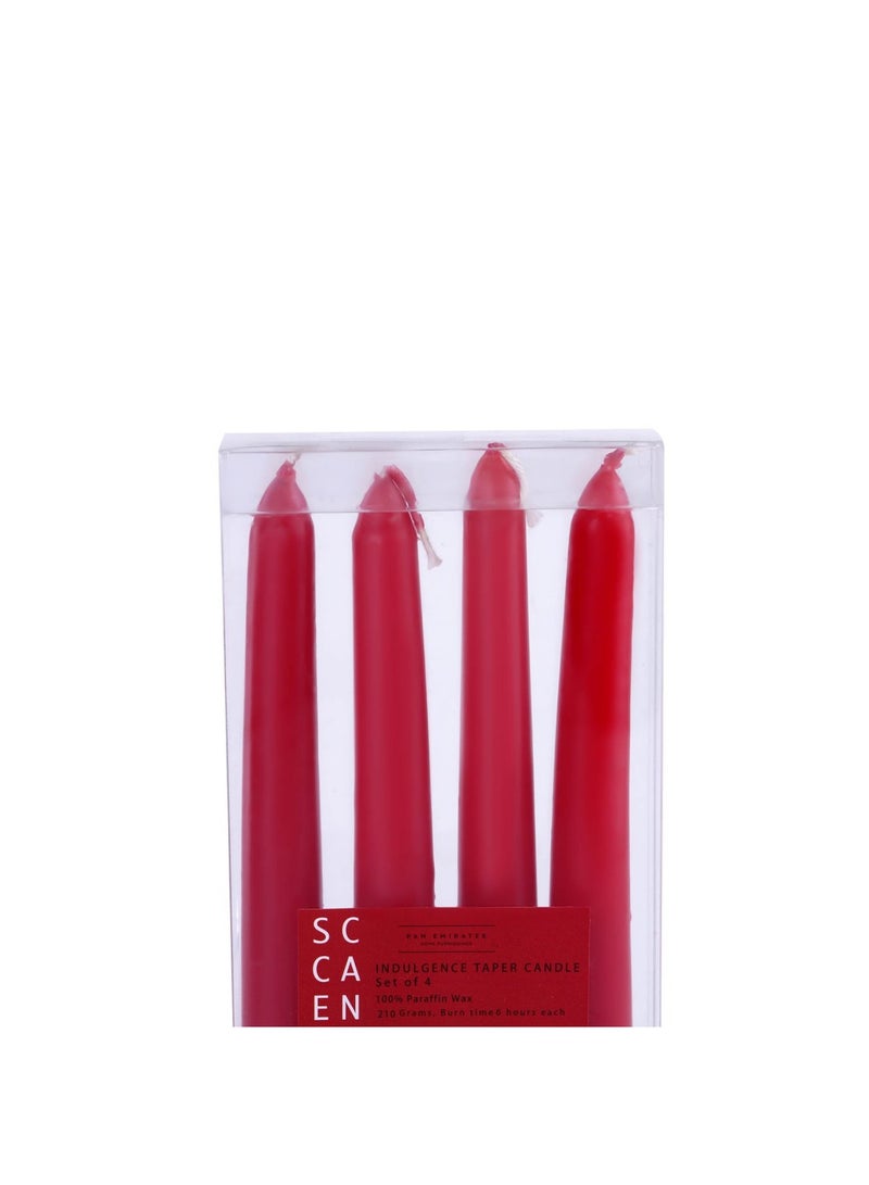 Pan Home Indulgence Blackberry Cinnamon 4 -Piece Taper Candle Dia2X24cm - 6 Hrs - Image 4