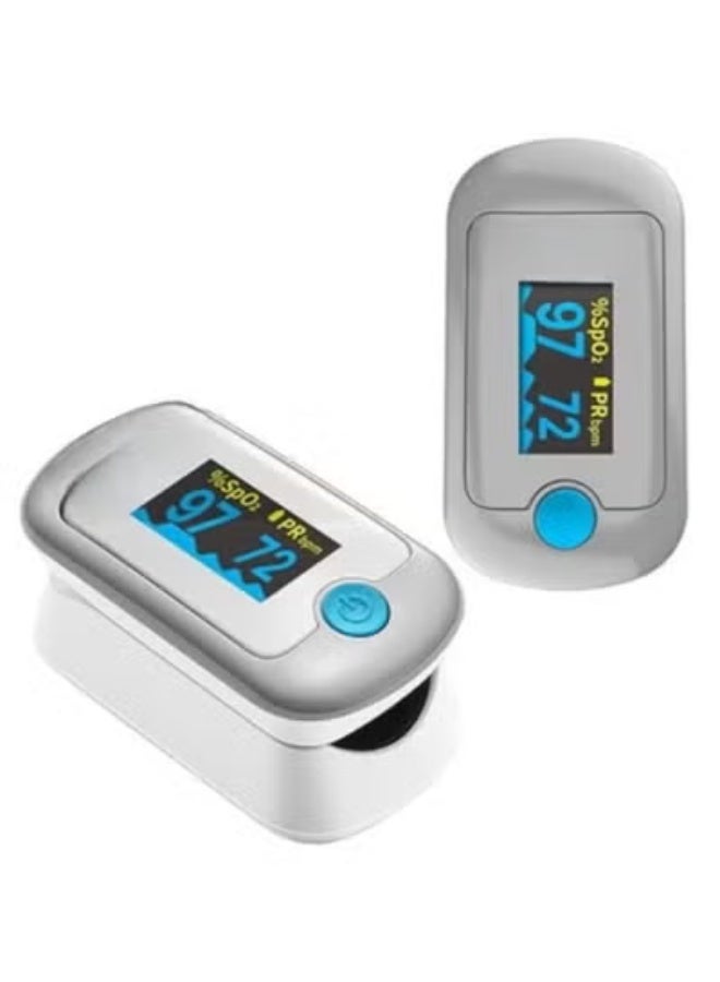 Fingertip Pulse Oximeter - Accurate Digital SpO2 Blood Oxygen Saturation Monitor & Heart Rate Tracker - Portable Medical Device for Home & Fitness Use