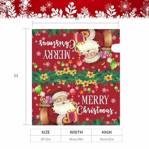 ARKUKT Merry Christmas Mailbox Cover Magnetic Xmas Santa Mailbox Wraps Post Letter Box Cover for Garden Yard Home Decor Standard Size 21" x 18" - Image 3