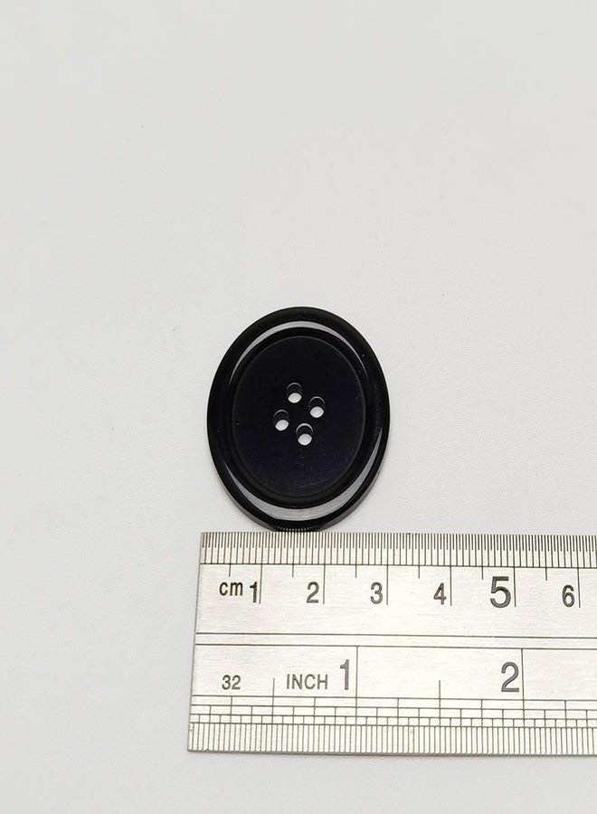 Chenkou Craft Mix Color Plastic Resin Circle Big Button 4 Holes DIY Craft Sewing (Black, 1 1/4"(30mm)) - Image 5