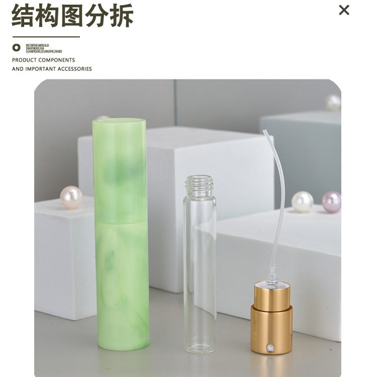 New Portable 10Ml Perfume Bottled Imitation Marble Pattern Glass Liner Fine Spray Perfume Packaging - Image 3