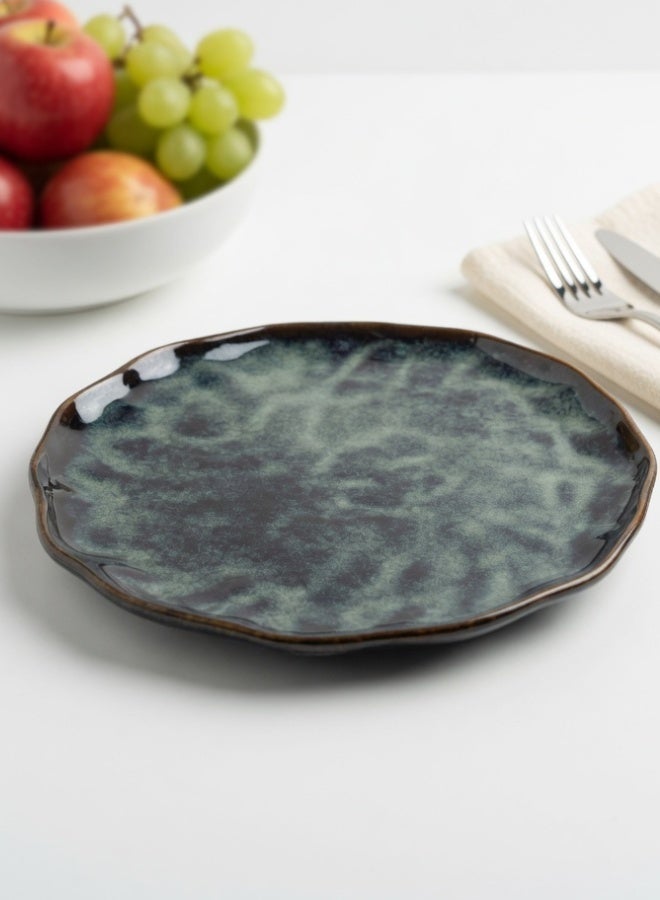 Japanese Style Ceramic Dinner Plate, Premium Porcelain Plate 10.25 inch, Misty Green Round Handcrafted Creative Dinner Plate, Perfect for Steak, Pasta, Salad, Main Courses - Image 2