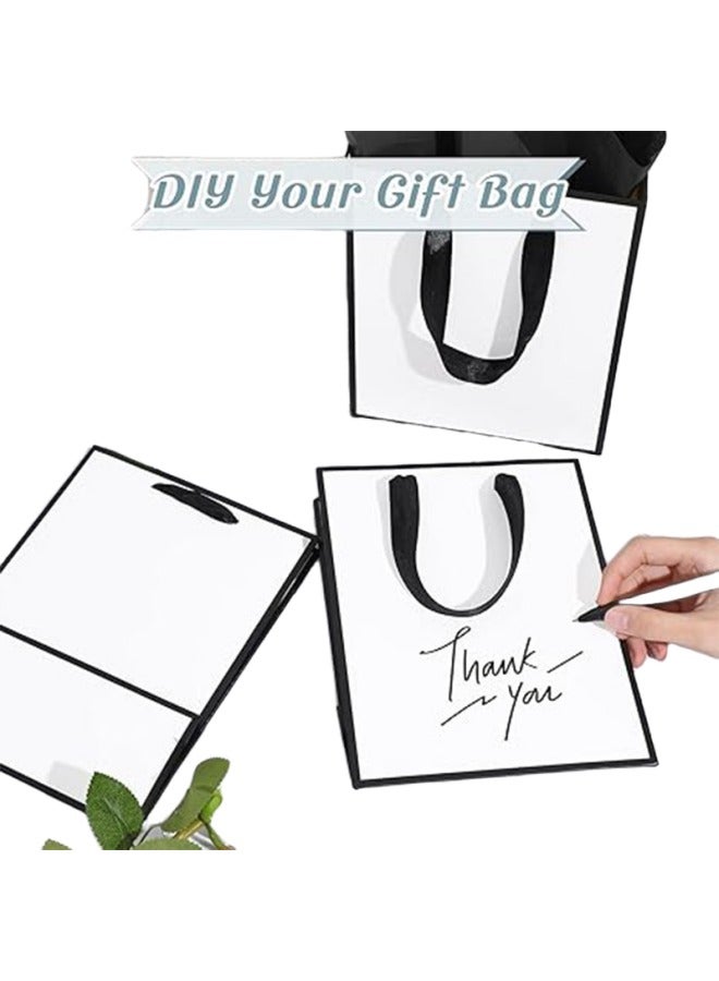 5 قطع من أكياس الهدايا الصغيرة مع 5 قطع من أكياس هدايا الحفلات الورقية بمقابض للتسوق والحفلات وأعياد الميلاد والهدايا في العطلات - Image 2