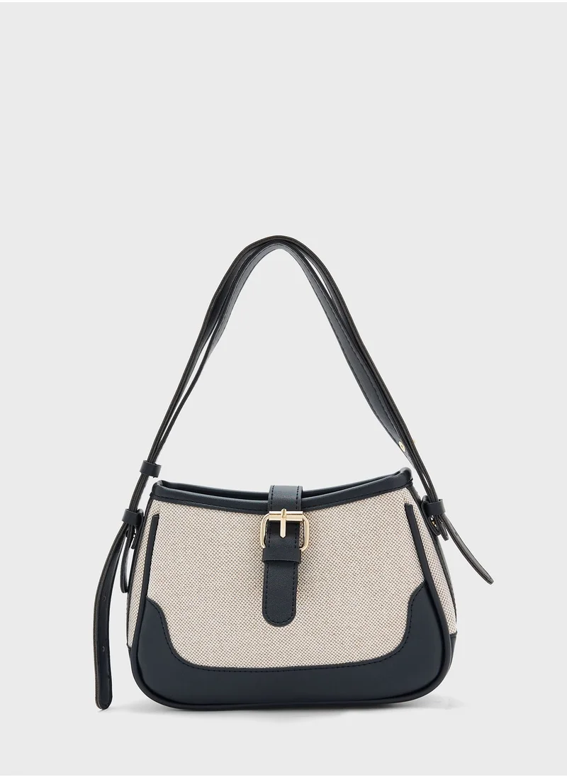 ELLA Contrast Panel Shoulder Bag