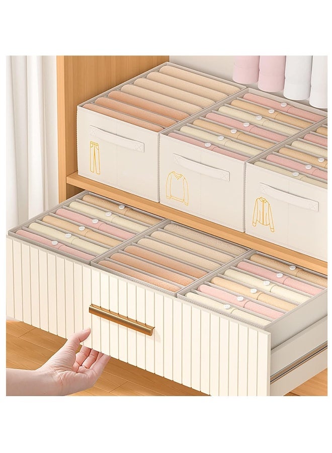 Generic Drawer Organizers for Clothing - 2PCS Wardrobe Clothes Organizer with Multiple Grids, Foldable Underwear Drawer Organizers for Neat Closet Storage of Jeans, Sweaters, Hoodies, and More - Image 5