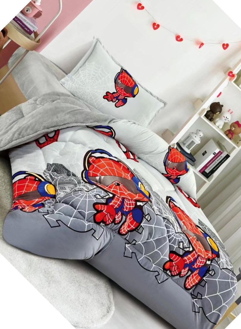 Moon 3-Piece  Comforter Set Microfiber Single Size 160 x210 cm Multicolor - Image 2