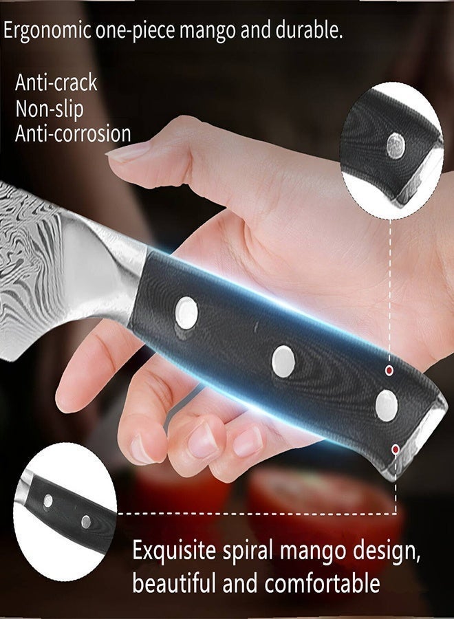 Saiboro Chef Knife Kitchen Knives 8 inch,Professional Damascus Steel Pattern Style,Home Cook Kitchen Chef's Knife,Premium Super Sharp Universal Knife,Made of German High-carbon Stainless Steel, With Gift Box - Image 3