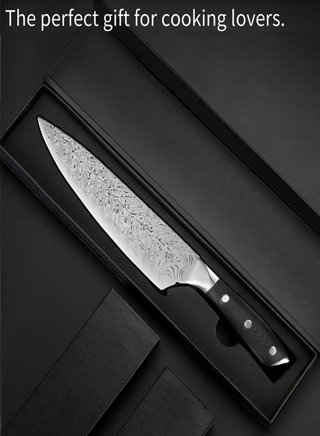 WWSE Chef Knife Kitchen Knives 8 inch,Professional Damascus Steel Pattern Style,Home Cook Kitchen Chef's Knife,Premium Super Sharp Universal Knife,Made of German High-carbon Stainless Steel, With Gift Box - Image 2
