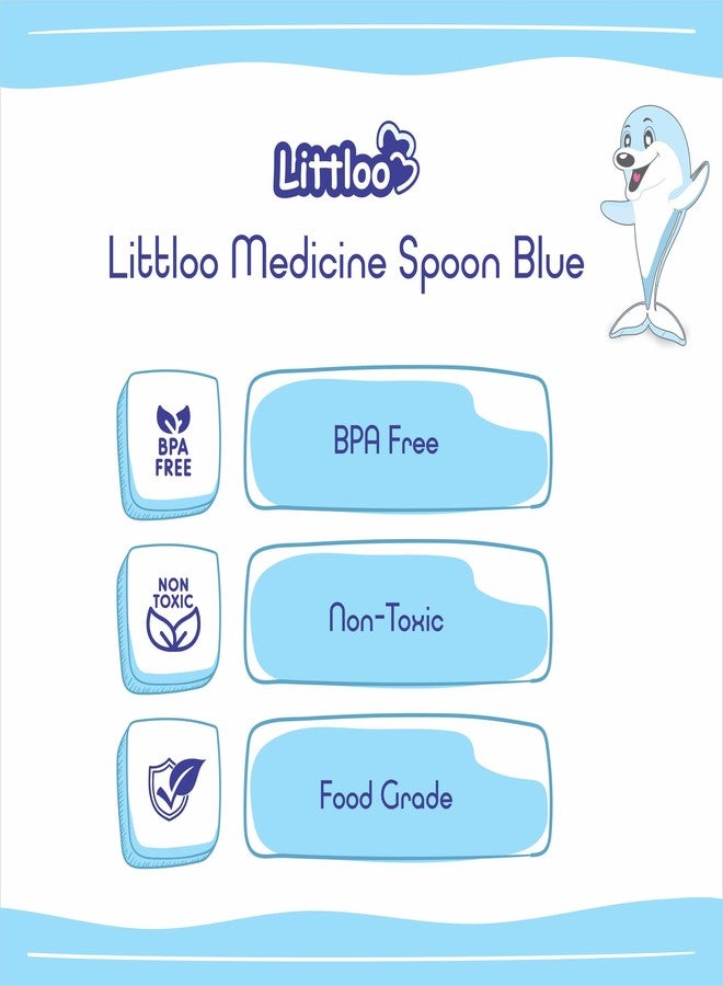 Littloo Baby Medicine Spoon Blue Pack of 2 | Safe, Simple & Accurate Dosing Every Time - Image 4