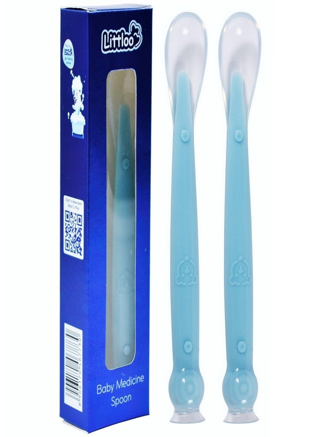 Littloo Baby Medicine Spoon Blue Pack of 2 | Safe, Simple & Accurate Dosing Every Time - Image 1