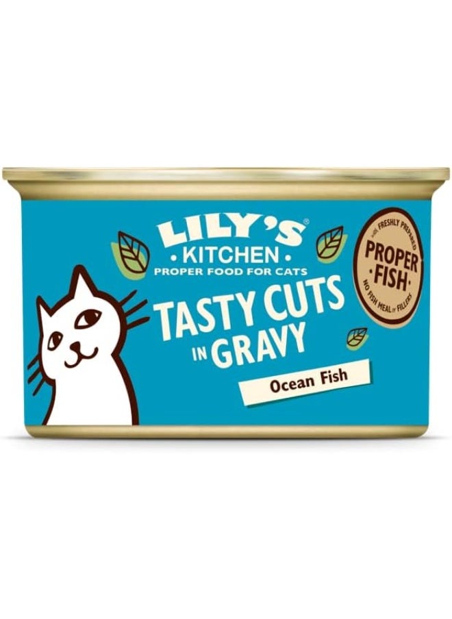 ليلي كيتشن Lily's Kitchen Tasty Cuts Ocean Fish Wet Cat Food 85g X 6pcs 