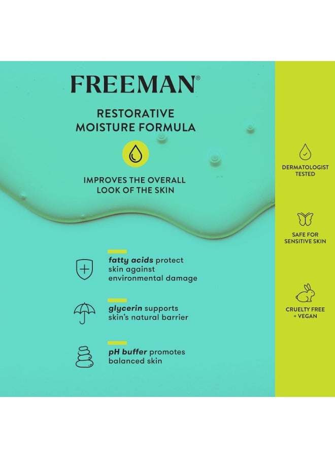 Freeman غسول فريمان + قناع، كريم مرطب ومنقي يتحول إلى رغوة لغسل الوجه، عناية بالبشرة متعددة الاستخدامات، غسول وجه وقناع وجه، قناع وجه بمستخلصات AHA والنباتات، 3 أونصة سائلة / 89 مل أنبوب، 1 قطعة - Image 2