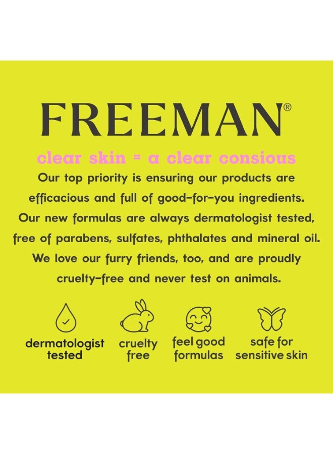 Freeman غسول فريمان + قناع، كريم مرطب ومنقي يتحول إلى رغوة لغسل الوجه، عناية بالبشرة متعددة الاستخدامات، غسول وجه وقناع وجه، قناع وجه بمستخلصات AHA والنباتات، 3 أونصة سائلة / 89 مل أنبوب، 1 قطعة - Image 4