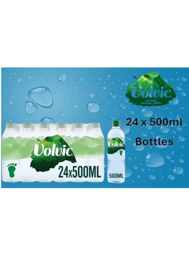 Volvic Natural Mineral Water 500ml × 24 Piece | Pure Hydration from the French Volcanoes - Image 2