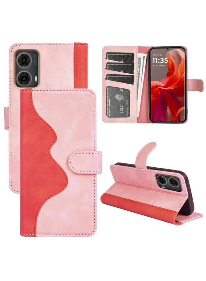 S-TOP Case For Motolora Moto G85 5G Stitching Horizontal Flip Leather Phone Case - Image 1