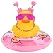 wonuu Car Duck Rubber Duck Car Ornaments Duck Car Dashboard Decorations with Cute Headband Swim Ring Necklace Sunglasses BPink Double Heart Headband - Image 3