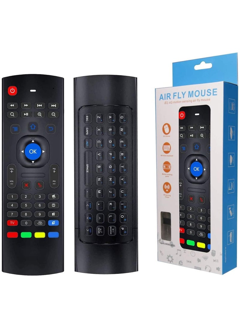 Air Mouse Remote With Voice MX3 Pro 2.4G Wireless Connection Remote With Mini Wireless Keyboard Compatible For Android Projector And Smart TV - Image 1